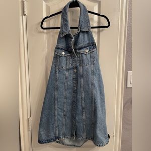 Zara Blue Jean Dress - Size L - Pre-Owned